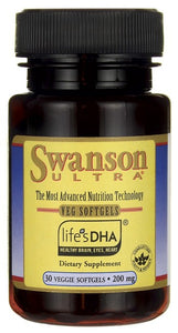 Swanson Ultra life's DHA (Vegetarian) 200mg 30 Veg Softgels