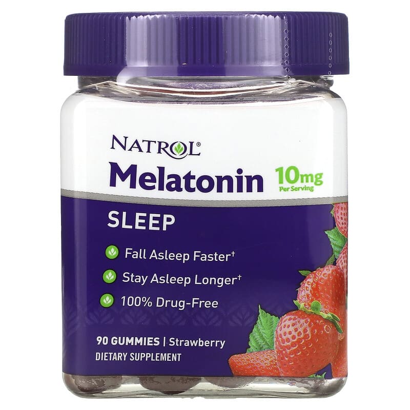 Natrol Gummies Melatonin Strawberry 10mg 90 Count