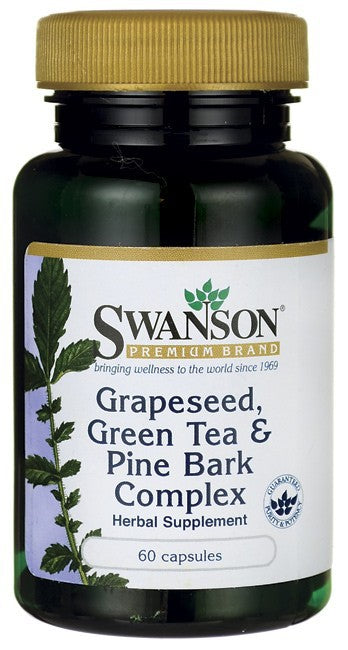 Swanson Premium Grapeseed, Green Tea & Pine Bark 60 Capsules