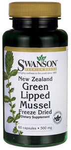 Swanson Premium NZ Green Lipped Mussel 500mg 60 Capsules