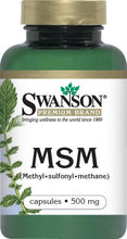 Load image into Gallery viewer, Swanson MSM 500 Mg 100 Capsules - Mineral Supplement