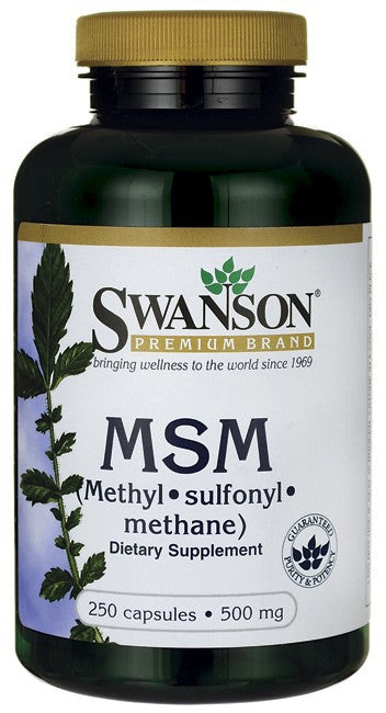 Swanson Premium MSM 500mg 250 Capsules - Dietary Supplement
