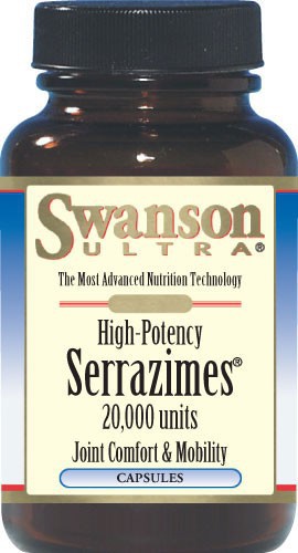 Swanson Ultra Hi-Potency Serrazimes Proteolytic Enzyme 20000 Units 60 Veggie Capsules