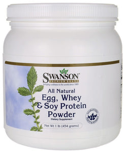 Swanson Premium Egg Whey & Soy Protein Powder 454 g 1 Lb