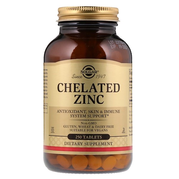 Solgar Chelated Zinc 250 Tablets