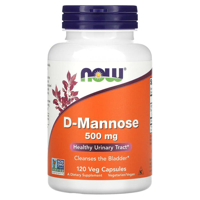 Now Foods D-Mannose 500mg 120 Capsules