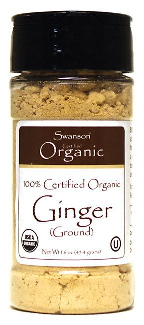 Swanson Organics 100% Certified Organic Ginger Ground 45.4g 1.6 oz
