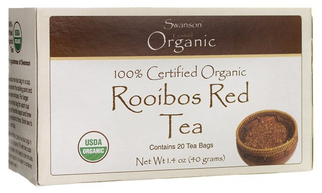 Swanson 100% Certified Organic Rooibos Red Tea 20 Bags
