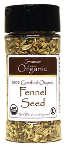 Swanson Organics 100% Certfied Organic Fennel Seed 45g 1.6 oz