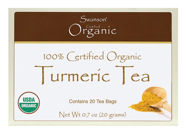 Swanson Organic 100% Certified Turmeric Tea 20 Tea Bags