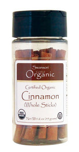 Swanson Organic Certified Organic Cinnamon (Whole Sticks) 45g 1.6oz