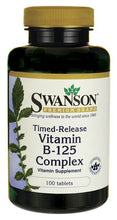 Load image into Gallery viewer, Swanson Premium Vitamin B-125 Complex Time-Release 100 Tablets