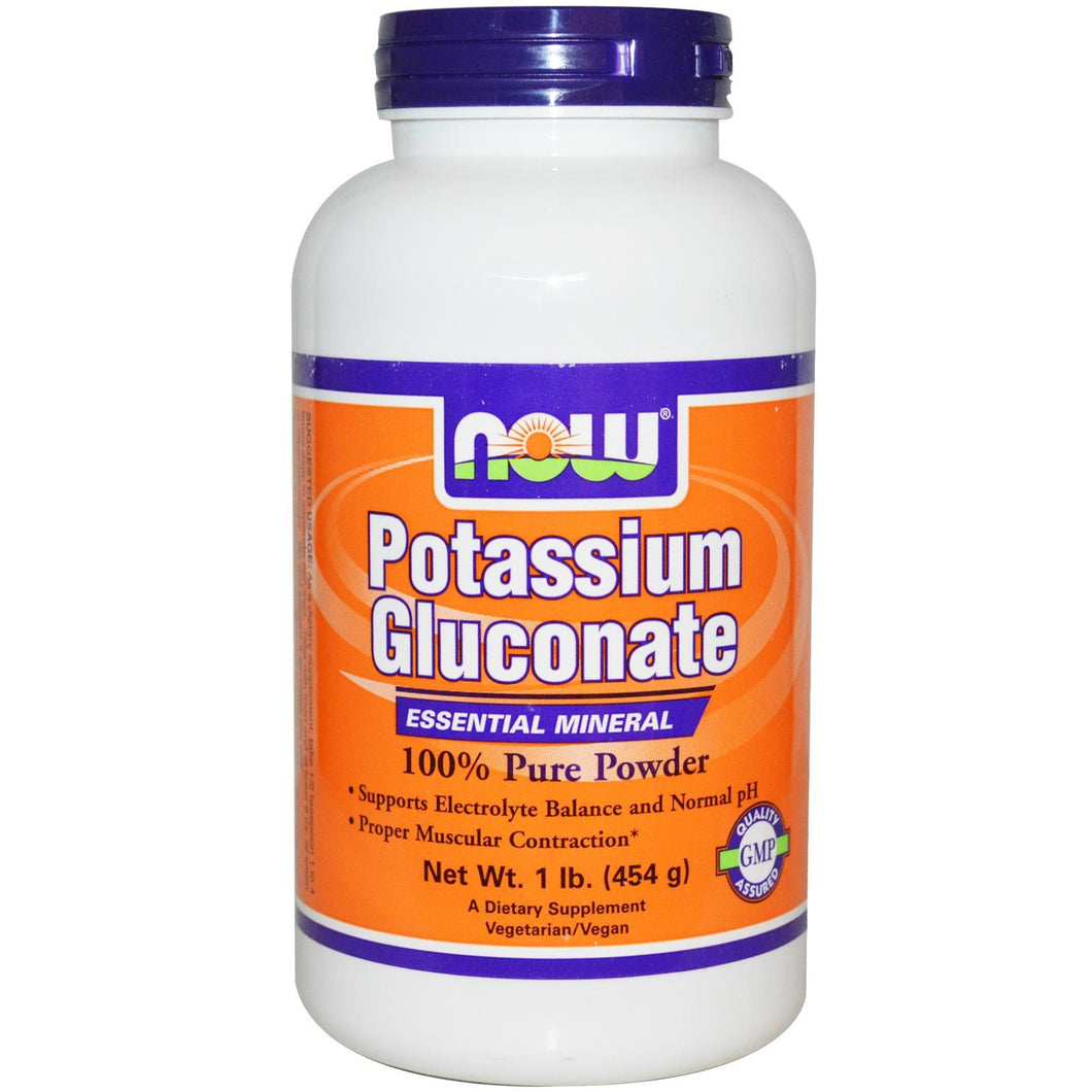 Now Foods Potassium Gluconate 100% Pure Powder 454g