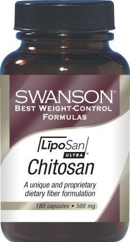 Swanson Best Weight-Control Formulas LipoSan ULTRA Chitosan 500mg 180 Capsules