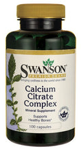 Load image into Gallery viewer, Swanson Premium Calcium Citrate Complex 250mg 100 Capsules