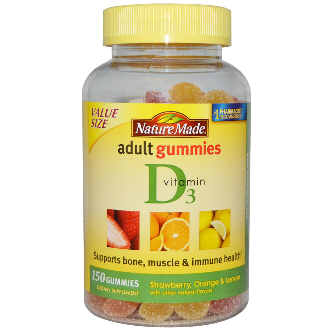 Nature Made, Adult Gummies, Vitamin D3, 150 Gummies