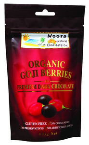 Noosa Natural Chocolate Co., Organic Tibetan Goji Berries in Dark Chocolate, 125 g