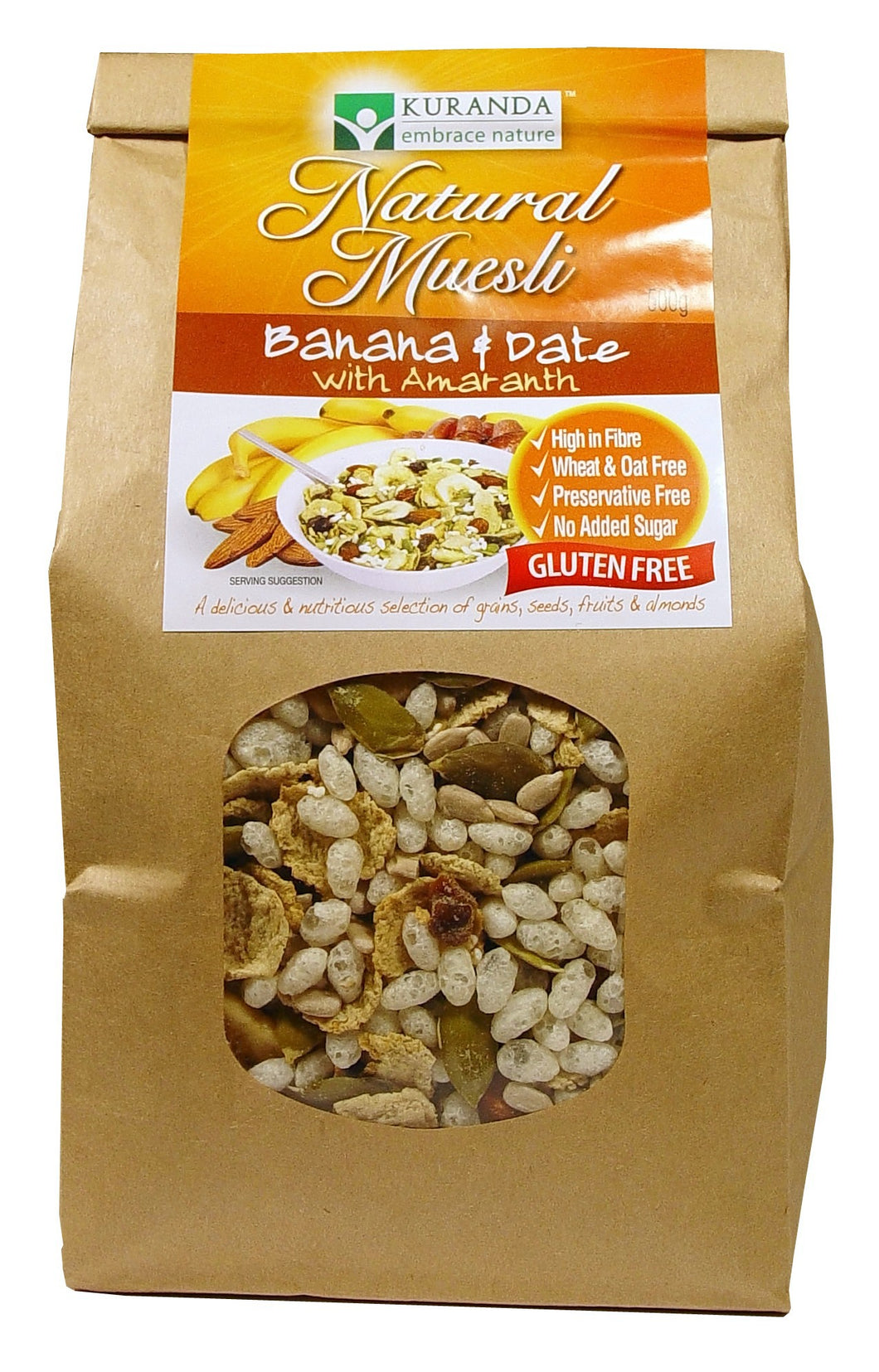 Kuranda, Natural Muesli, Banana & Date with Aramanth, 500 g