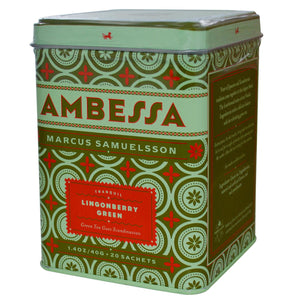 Harney & Sons, Ambessa, Marcus Samuelsson Ligonberry Green Tea, 20 Sachets, 1.4 oz, 40 g