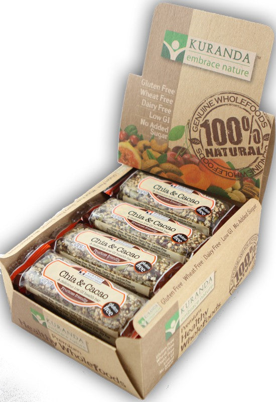 Kuranda, Natural Health Bars, Chia & Cacao, 40 g X 16 Bars