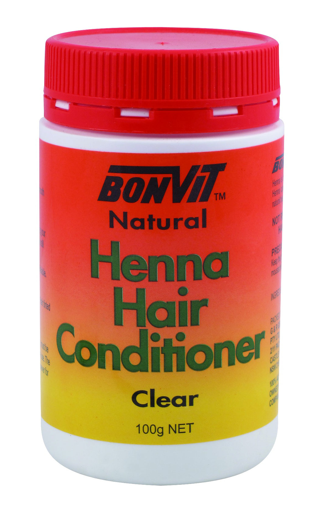 BonVit, Natural Henna Hair Conditioner, Clear, 100 g - Supplement