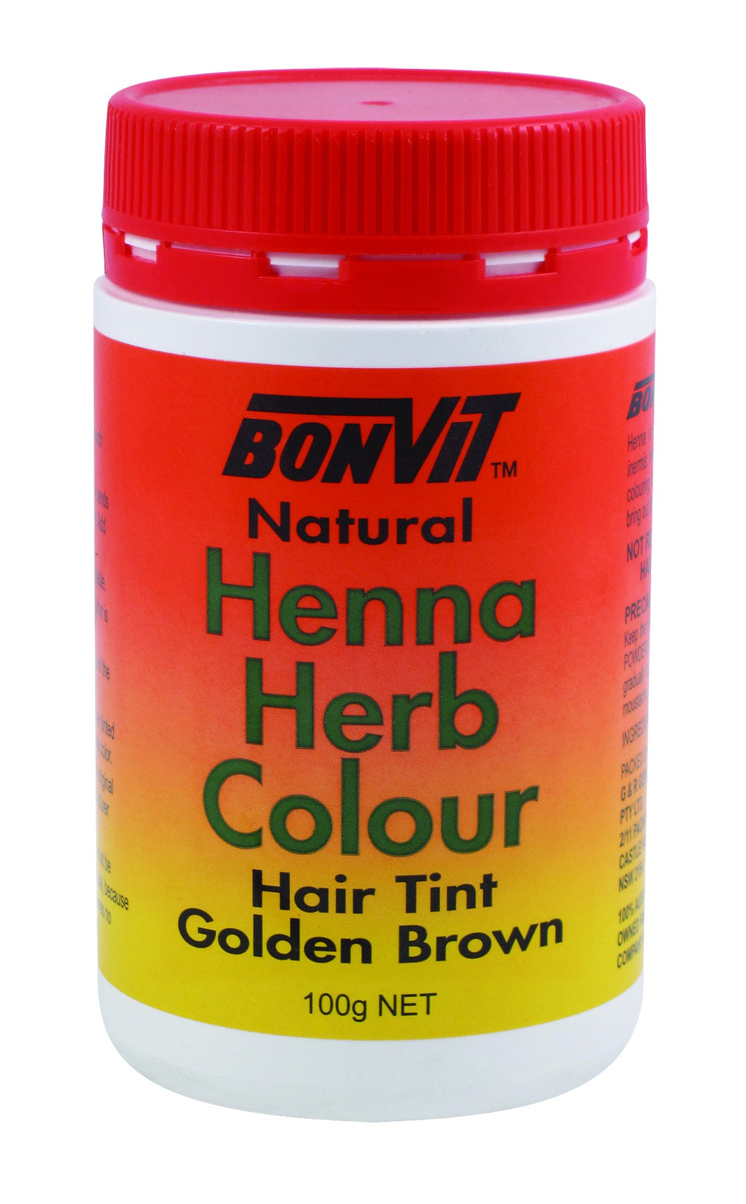 BonVit, Natural Henna Herb Colour, Hair Tint, Golden Brown, 100 g ... VOLUME DISCOUNT