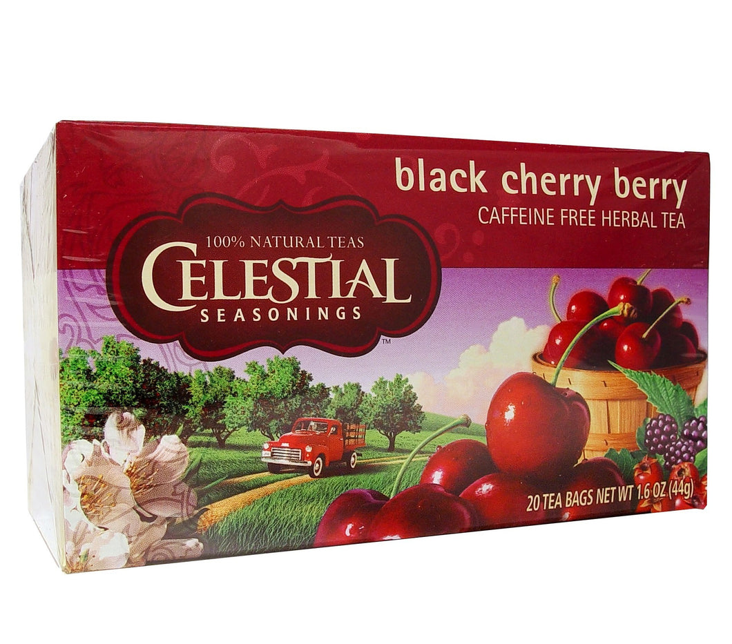 Celestial Seasonings Tea Black Cherry Berry Caffeine Free 20 Tea Bags 44g