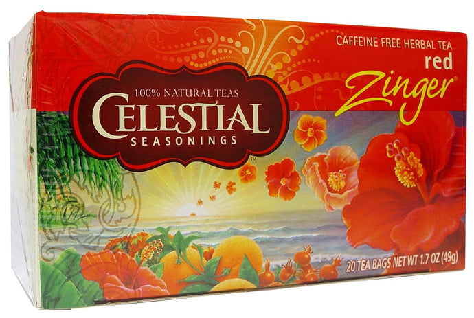 Celestial Seasonings Tea Red Zinger Caffeine Free 20 Tea Bags 49g