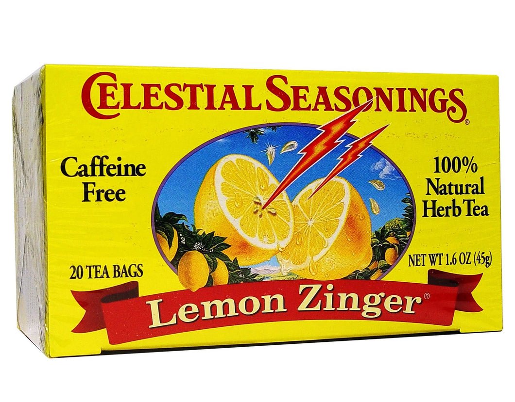 Celestial Seasonings Tea Lemon Zinger Caffeine Free 20 Tea Bags 45g