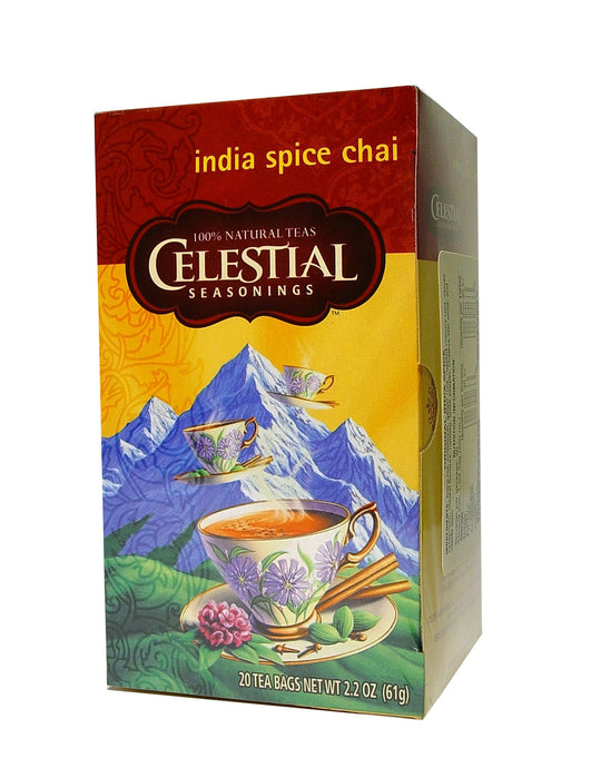 Celestial Seasonings, Tea, Indian Spice Chai, Caffeine Free, 20 Tea Bags, 61 g