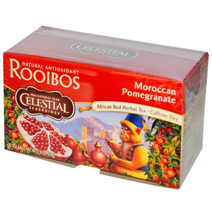 Celestial Seasonings, African Red Herbal Tea, Morrocan Pomegranate, Caffeine Free, 20 Tea Bags, 45 g