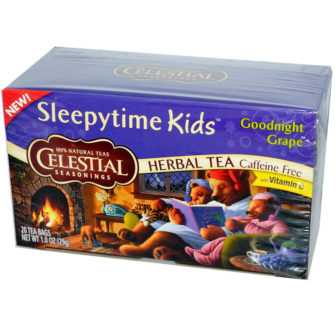 Celestial Seasonings, Herbal Tea, Sleepytime Kids, Caffeine Free, Goodnight Grape, 20 Tea Bags, 29 g
