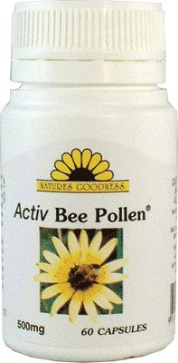 Nature's Goodness, Activ Bee Pollen, 500 mg, 60 Capsules - Supplement