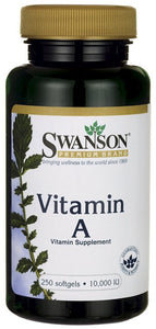 Swanson Premium Vitamin A 10,000 IU 250 Softgels