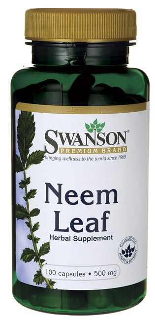 Swanson Premium Neem Leaf 500 mg 100 Capsules - Supplement