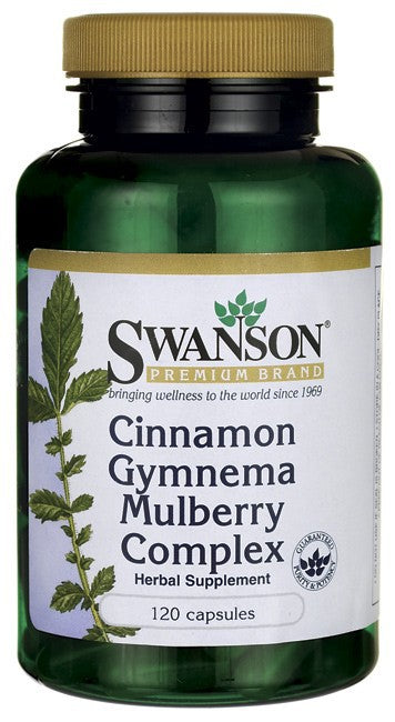 Swanson Premium Cinnamon Gymnema Mulberry Complex 120 Capsules