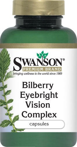 Swanson Premium Bilberry Eyebright Vision Complex 100 Capsules