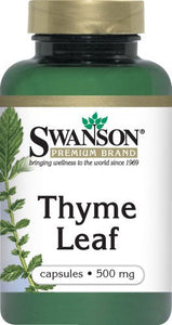 Swanson Premium Thyme Leaf 500mg 120 Capsules
