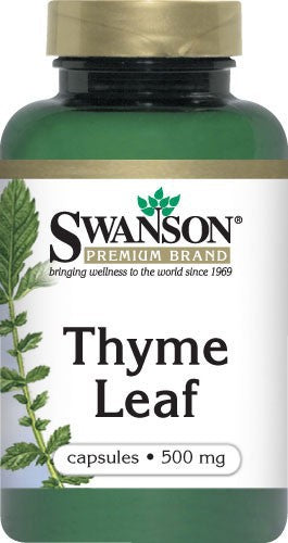Swanson Premium Thyme Leaf 500mg 120 Capsules