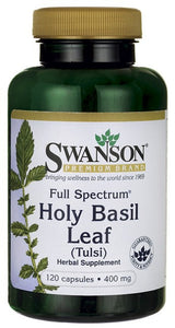 Swanson Premium Full-Spectrum Holy Basil Leaf 400mg 120 Capsules