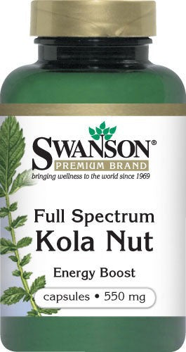 Swanson Premium Full-Spectrum Kola Nut 550mg 180 Capsules