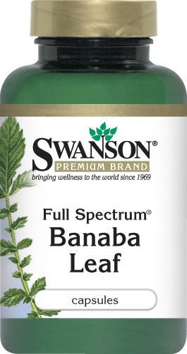 Swanson Premium Full-Spectrum Banaba Leaf 450mg 90 Capsules