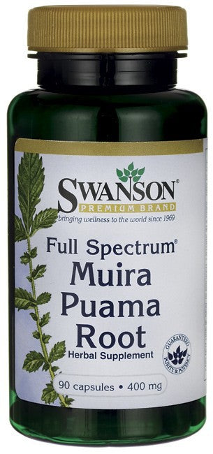Swanson Premium Full-Spectrum Muira Puama Root 400mg 90 Capsules