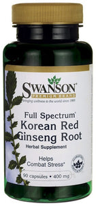 Swanson Premium Full-Spectrum Korean Red Ginseng 400mg 90 Capsules