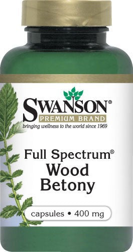Swanson Premium Full-Spectrum Wood Betony 400mg 90 Capsules