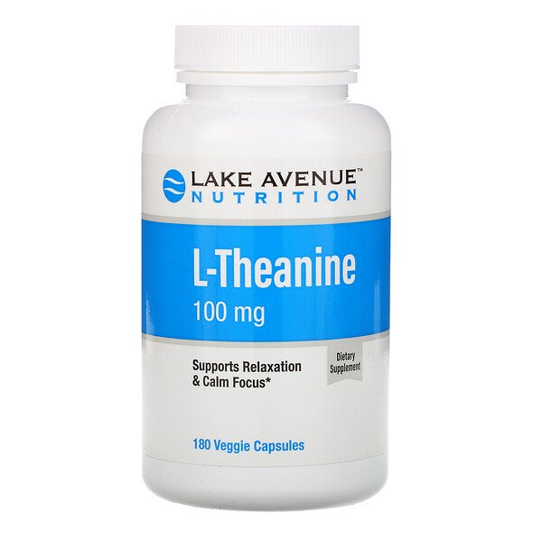Lake Avenue Nutrition L-Theanine 100mg 180 Veggie Capsules