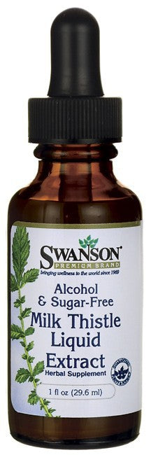 Swanson Premium Milk Thistle Liquid Extract (Alcohol & Sugar Free) 29.6ml 1 fl oz