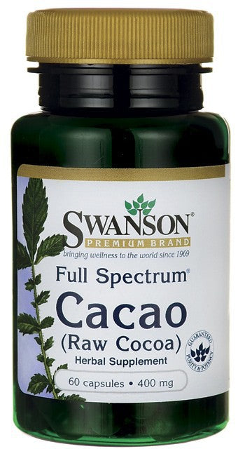Swanson Premium Full-Spectrum Cacao 400mg 60 Capsules