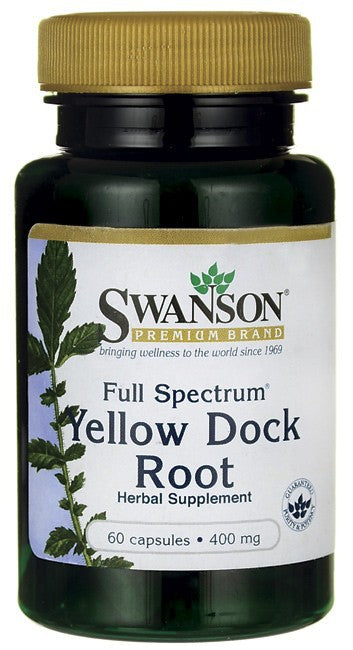 Swanson Premium Full-Spectrum Yellow Dock 400mg 60 Capsules