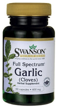 Load image into Gallery viewer, Swanson Premium Full-Spectrum Garlic (Clvs) 400mg 60 Capsules